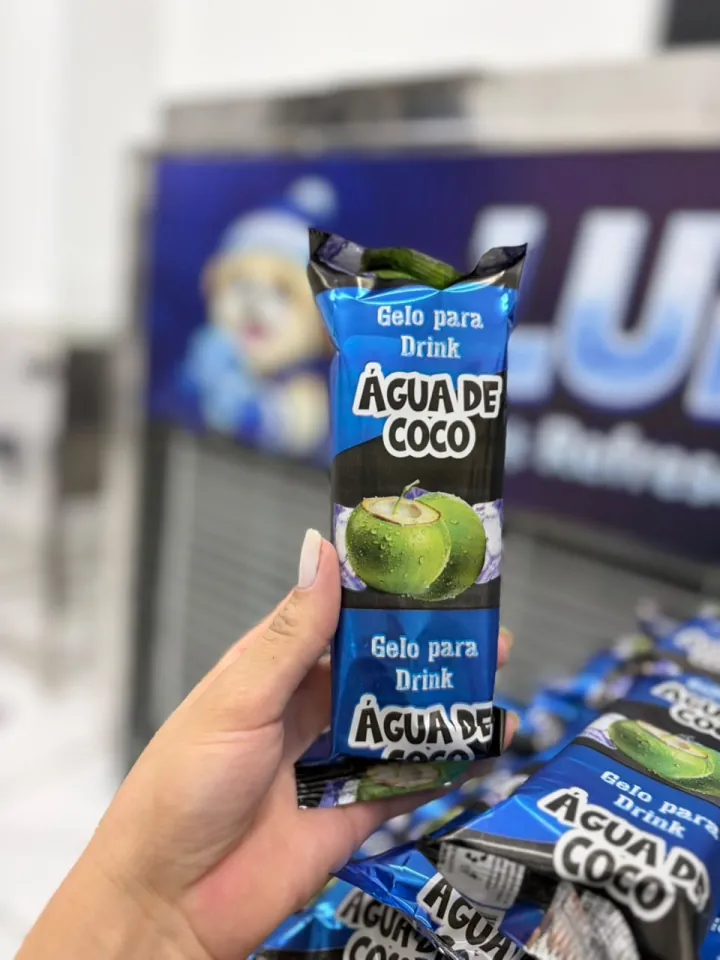Gelo saborizado de água de coco